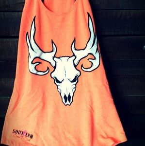 Orange deer tank top